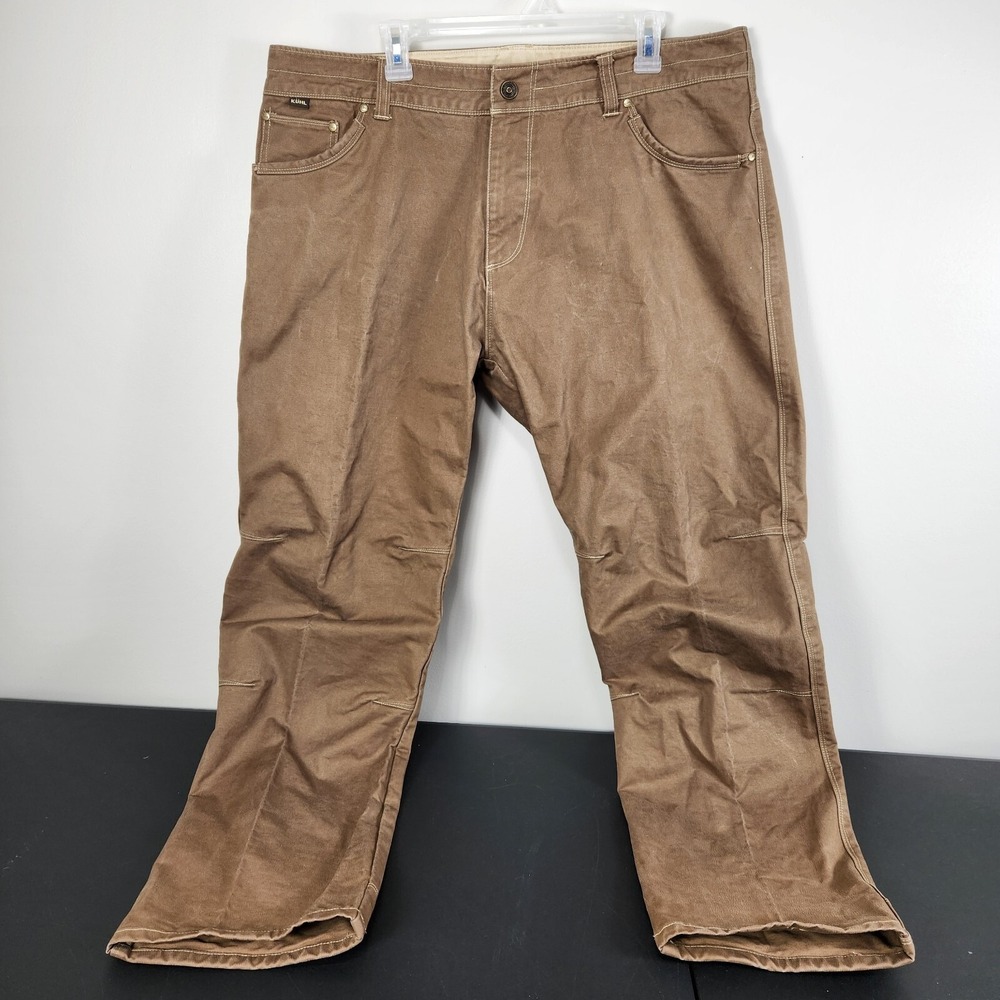 Kuhl Rydr Mens 40x32 Patina Dye Brown Work Hiking Outdoor Jeans‎ Distressed